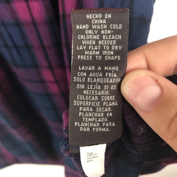 Knox Rose plaid pleated tank top w/ back zipper - Picture 8 of 8